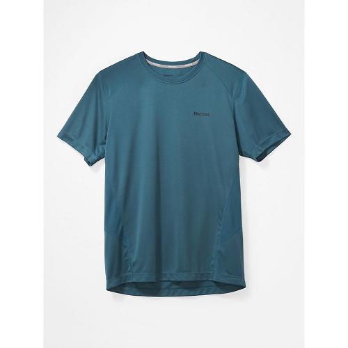 Marmot Clothes Blue Grey NZ - Windridge T-Shirts Mens NZ4058217